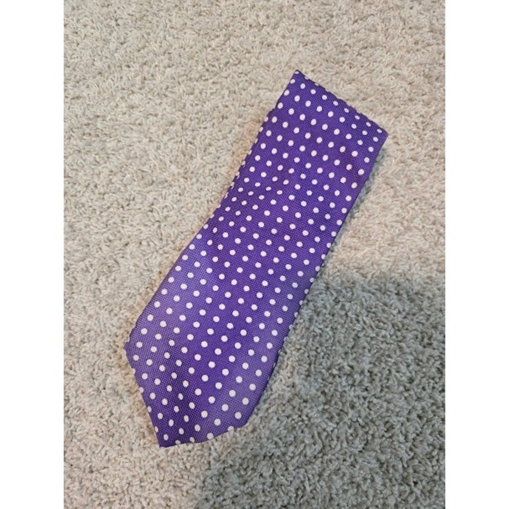 Brooks Brothers Purple Polka Dot Silk Tie